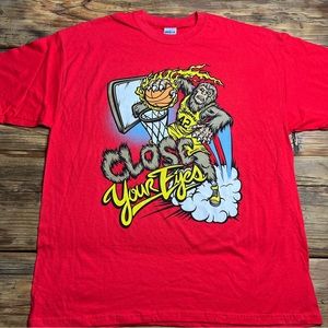 Close Your Eyes Dead Stock Band Tee Shirt